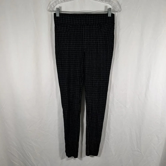 Seven 7 Leggings Women's Medium Black Plaid Pull On Mid Rise Stretchy Pockets - Picture 1 of 10